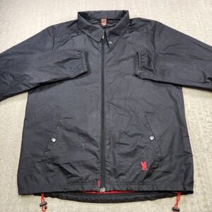 Chrome Industries Jacket Men Medium Coachs Windbreaker Black Full Zip USA Made